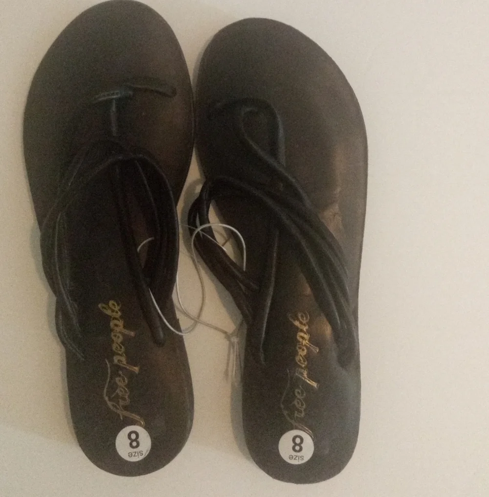 Free People Sandals Women’s 8 Black Kayla Soft Strappy